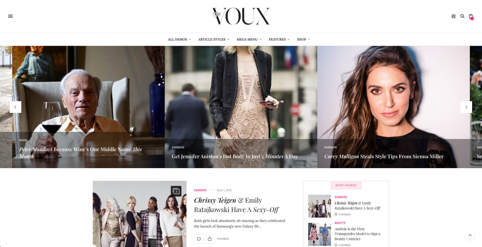 Voux Wordpress Dergi Teması